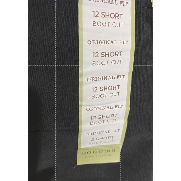 Sonoma Life + Style Womens 12 Short Original Fit Black Corduroy Boot Cut Pants. - Picture 5 of 7